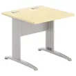Tafel 80 x 80 beuken - aluminium poten