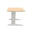 Tafel 80 x 80 beuken - aluminium poten