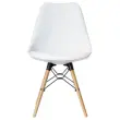2 DogeWood stoelen beuken voet witte zitting gemonteerd