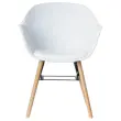 2 Fauteuils WISEMAN met beuken poten en witte zitting, gemonteerd