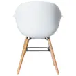 2 Fauteuils WISEMAN met beuken poten en witte zitting, gemonteerd