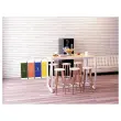 Hoge tafel Easydesk - 150 x 75 cm - Wit onderstel en beuken blad - PAPERFLOW