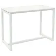Hoog tafel EASYDESK 150 x 75 cm witte voet witte blad 