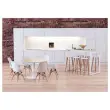 Tafel EASYDESK rond Ø115cm witte voet beukenblad
