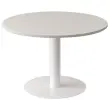 Tafel EASYDESK rond Ø115cm witte voet witte blad