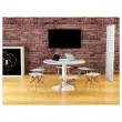Tafel EASYDESK rond Ø115cm witte voet witte blad
