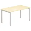Tafel 160 x 80 beuken - aluminium poten