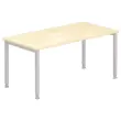 Tafel 140 x 80 beuken - aluminium poten