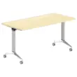 Klaptafel met wielen - 150x70 - Beuken/aluminium