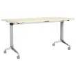 Klaptafel met wielen - 150x70 - Beuken/aluminium