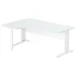 Bureau BUENOS AIRES compact retour naar links grijs/wit, L180 