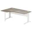 Bureau BUENOS AIRES compact retour naar links notelaar/wit, L180