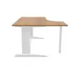 Bureau BUENOS AIRES compact retour naar links notelaar/wit, L180