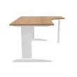 Bureau BUENOS AIRES compact terug naar rechts noten/wit, L180