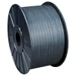 2 Handmatige banden, geribbeld, zwart, polypropyleen, 12mm x 1500m