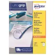 100 Multifunctionele etikettenvellen AVERY 105x70mm, oftewel 800 etiketten/doos
