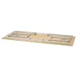 Vouwtafel polyvalent Rico 120 x 80 cm aluminium poten. Natuurlijk beukenhout