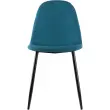 2 Stoelen MUST H87 x D54 x B45 cm zwart voet blauwe zitting gemonteerd