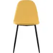 2 Stoelen MUST H87 x D54 x B45 cm zwart voet saffraan zitting gemonteerd