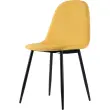 2 Stoelen MUST H87 x D54 x B45 cm zwart voet saffraan zitting gemonteerd