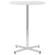 Tafel Cruzo H1100 Chroom melamine wit &oslash; 600 x 25 mm gemonteerd 