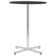 Tafel Cruzo H1100 Chroom zwart melamine &oslash; 600 x 25 mm gemonteerd 