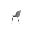 2 Must fauteuils met zwarte voeten en grijze zitting, gemonteerd