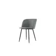 2 Must fauteuils met zwarte voeten en grijze zitting, gemonteerd