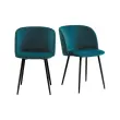 2 Fauteuils Must Pied noir met blauwe zitting gemonteerd