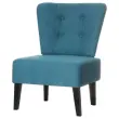 Fauteuil Brighton met zwarte poten en blauwe bekleding
