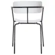 2 Bistrostoelen met zwarte poten en een witte zitting