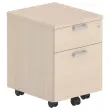 Mobiel ladeblok melamine - 2 laden - Licht acacia - Gemonteerd