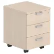 Mobiele kast, gemonteerd - Acacia melamine - 3 laden