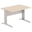 Bureau BUENOS AIRES - Acacia-blad en aluminium onderstel - 120x80 cm - FIDUCIAL OFFICE SOLUTIONS