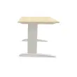 Bureau Buenos Aires - 140 x 80 - Licht acacia en aluminium poten 