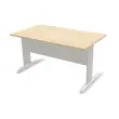 Bureau Buenos Aires - 140 x 80 - Licht acacia en aluminium poten 