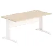 Bureau BUENOS AIRES - 160 x 80 cm - Blad licht acacia en witte poten