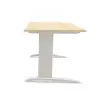 Bureau BUENOS AIRES - 160 x 80 cm - Licht acacia en aluminium poten - FIDUCIAL OFFICE SOLUTIONS 