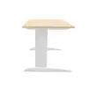 Bureau Buenos Aires - Blad licht acacia en witte poten - 180x80 cm 