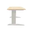 Bureau BUENOS AIRES - Plateau acacia clair et pieds aluminium - 180x80 cm