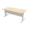 Bureau BUENOS AIRES - Plateau acacia clair et pieds aluminium - 180x80 cm