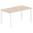 Bureau BRUXELLES 140 x 80 acacia - witte poten