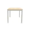 Tafel 140 x 80 acacia licht - aluminium poten