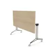 Klaptafel met wieltjes - 150 x 70 cm - Acacia/alu