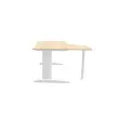 Bureau BUENOS AIRES compact terug naar links acacia licht/wit, L160