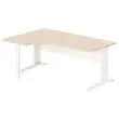 Bureau BUENOS AIRES compact terug naar links acacia licht/wit, L180