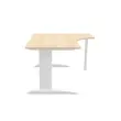 Bureau BUENOS AIRES compact retour naar rechts acacia/wit, L160