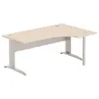 Bureau BUENOS AIRES compact rechts terug acacia/alu, L180
