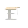 Bureau BUENOS AIRES compact rechts terug acacia/alu, L180