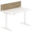 Kantoordivider L 140 notenhout/wit 